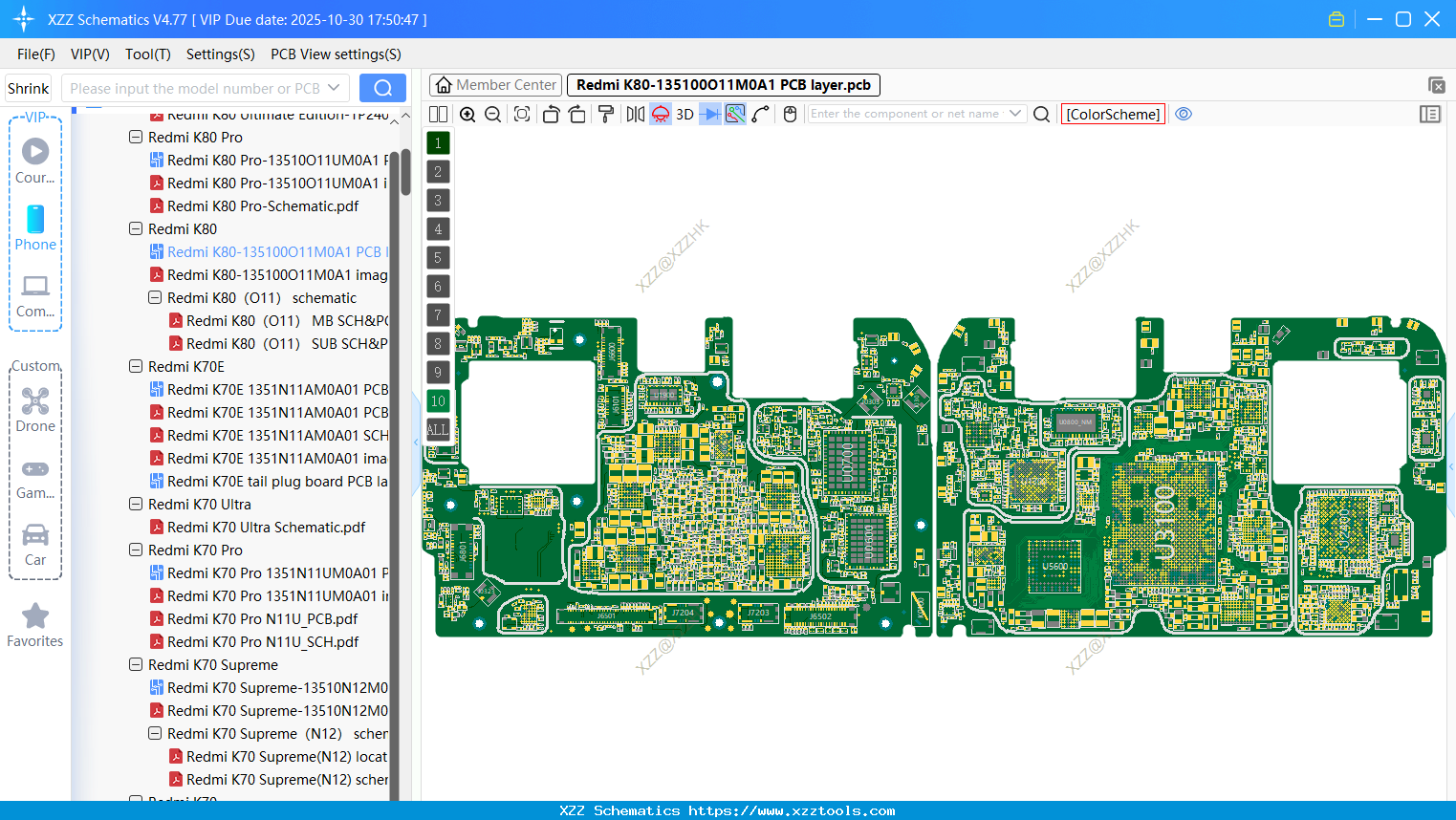 Xiaomi Redmi K80-135100O11M0A1 PCB Layer